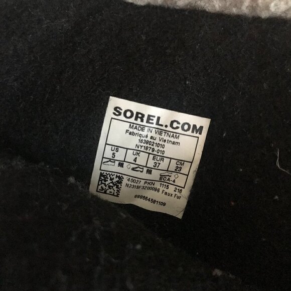Sorel Black Yoot Pac Waterproof Nylon and Rubber Winter Boots - Size 5 - Picture 10 of 10
